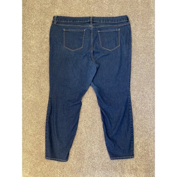Old Navy Women's Super Skinny Jeans Size 22 Plus Short Blue Mid-Rise Stretch GUC - Picture 4 of 12